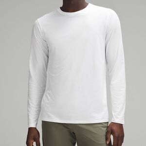 Mens Lululemon White Fundamental Longsleeve T Size L